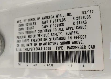 1HGCP2F68CA115008